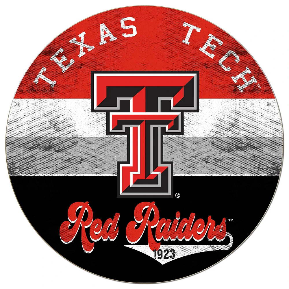 Texas Tech Red Raiders 20'' x 20'' Retro Logo Circle Sign