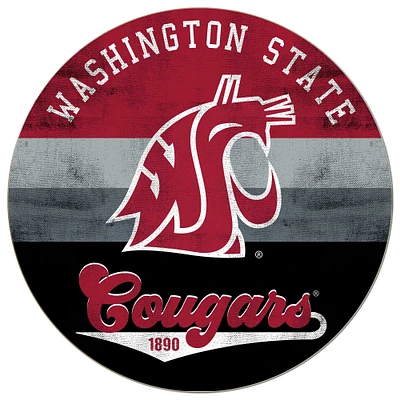 Washington State Cougars 20'' x 20'' Retro Logo Circle Sign