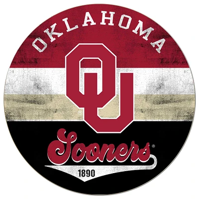 Oklahoma Sooners 20'' x 20'' Retro Logo Circle Sign