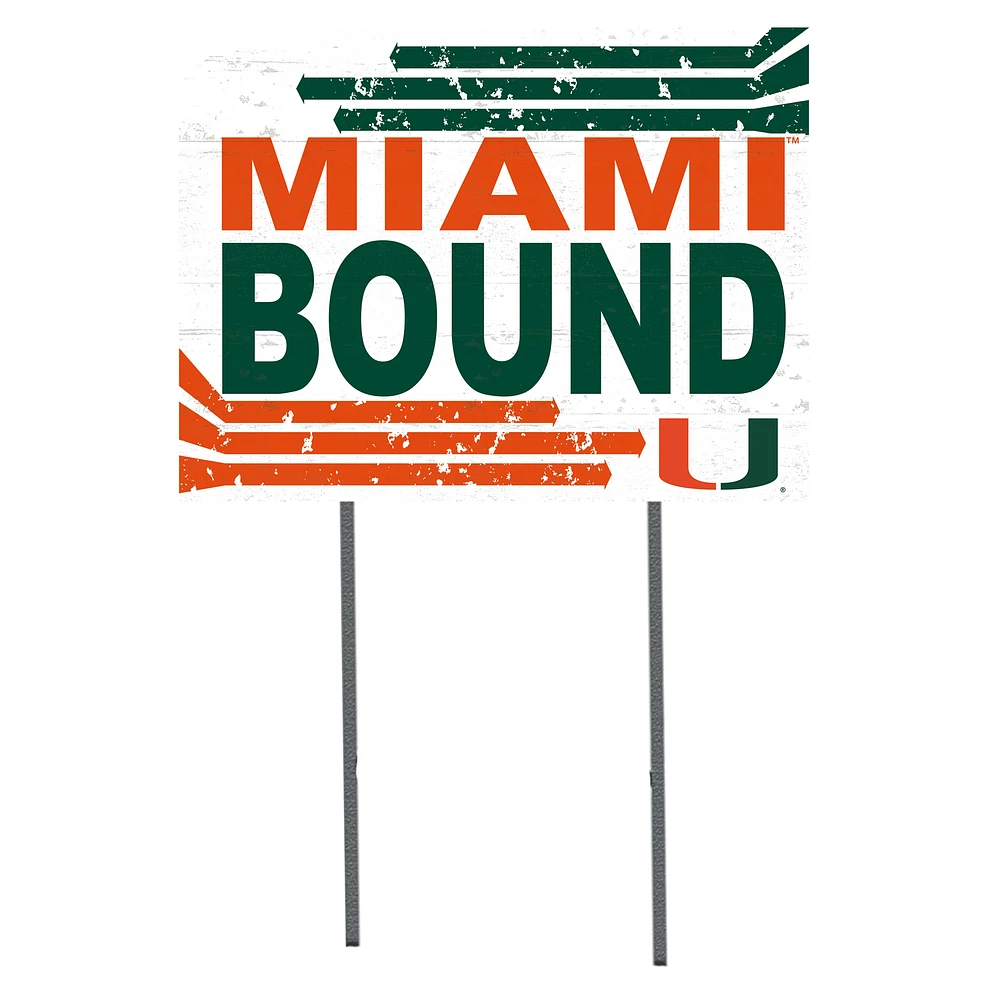 Miami Hurricanes 18'' x 24'' Bound Yard Sign