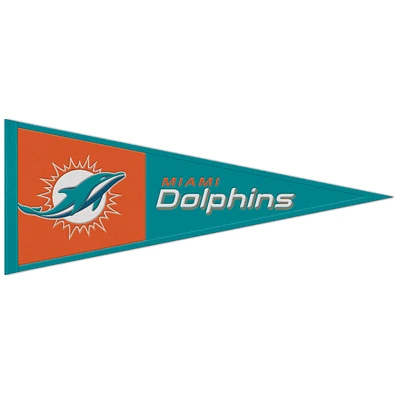 WinCraft Miami Dolphins 13" x 32" Wool Primary Logo Pennant