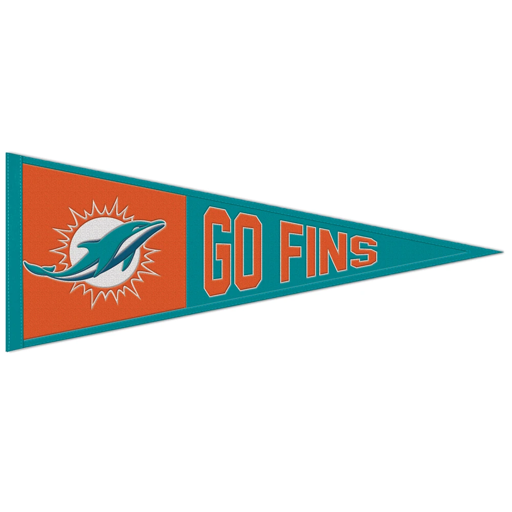 WinCraft Miami Dolphins 13" x 32" Slogan Pennant