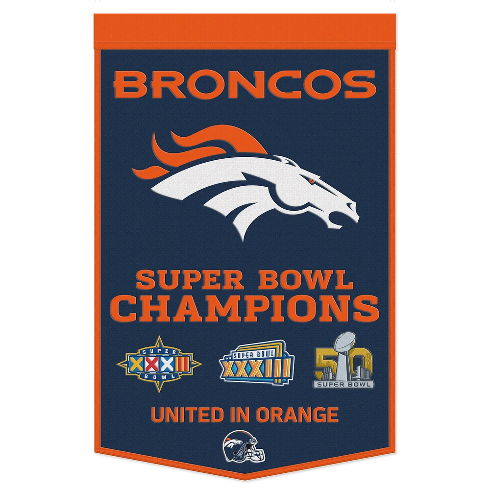 WinCraft Denver Broncos 24" x 38" Championship Banner