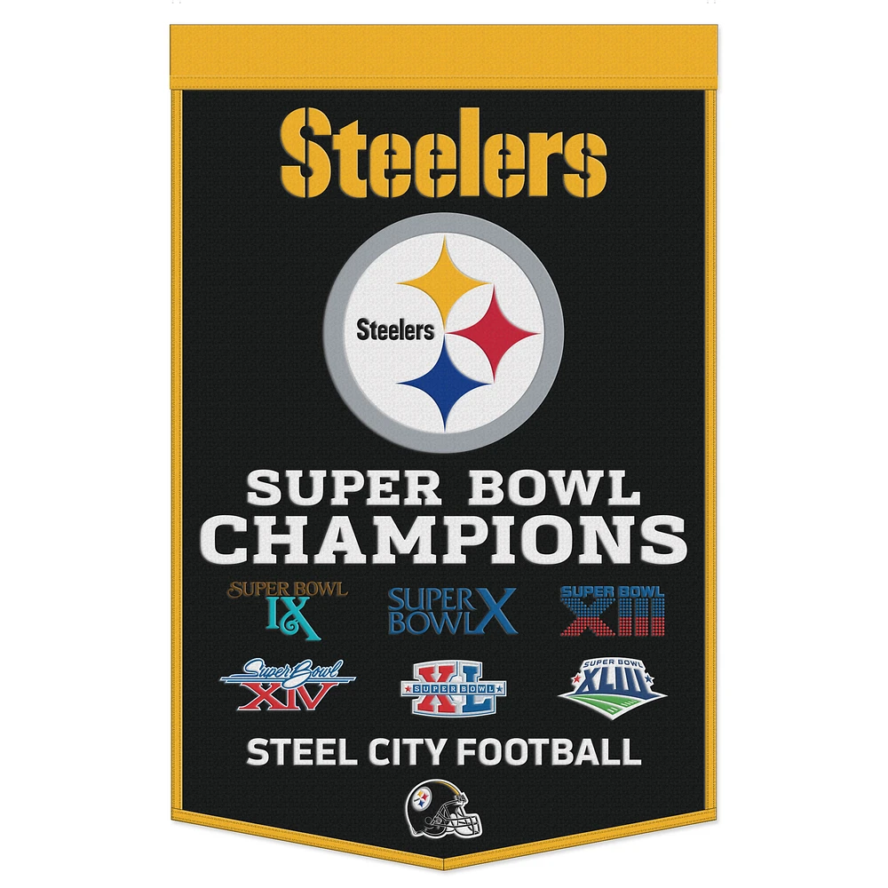 WinCraft Pittsburgh Steelers 24" x 38" Championship Banner