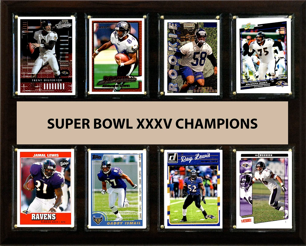 Baltimore Ravens Super Bowl XXXV Champions 12'' x 15'' Plaque