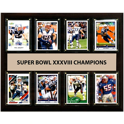 New England Patriots Super Bowl XXXVIII Champions 12'' x 15'' Plaque