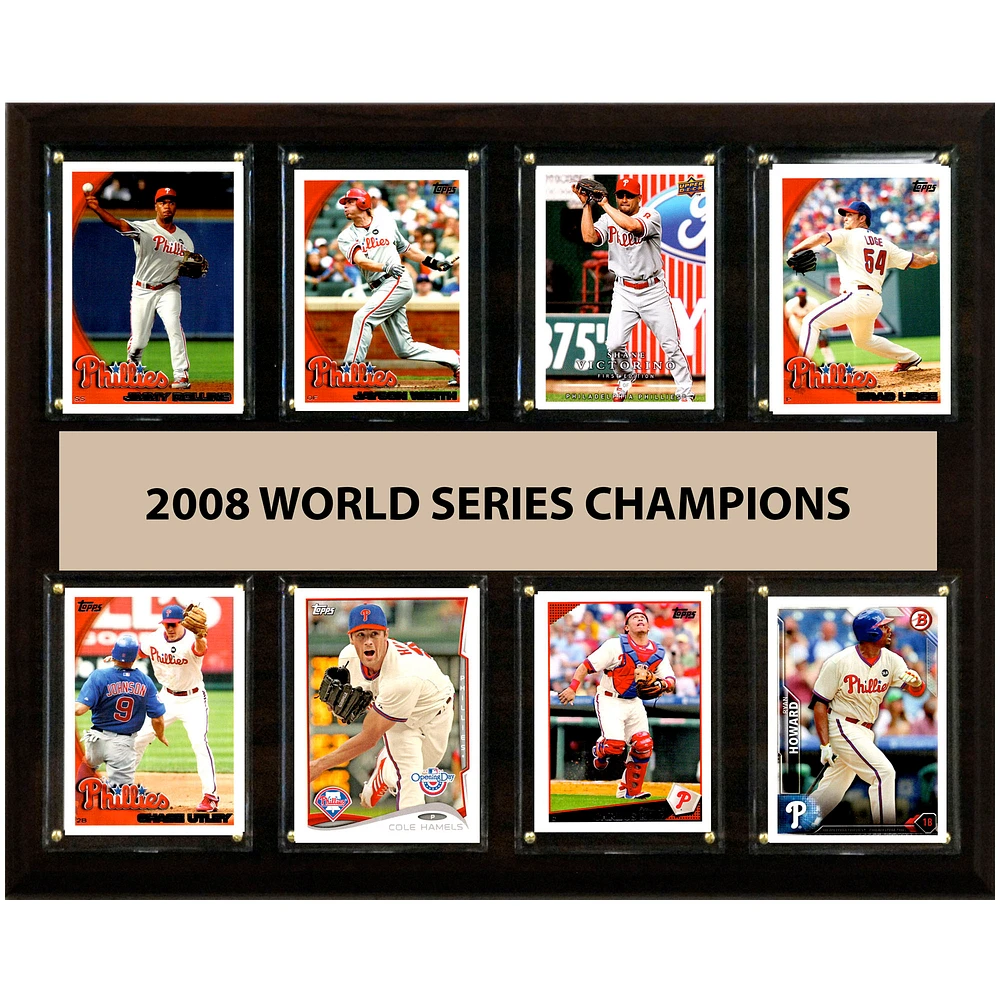 Philadelphia Phillies 2008 World Series Champions 12'' x 15'' Plaque