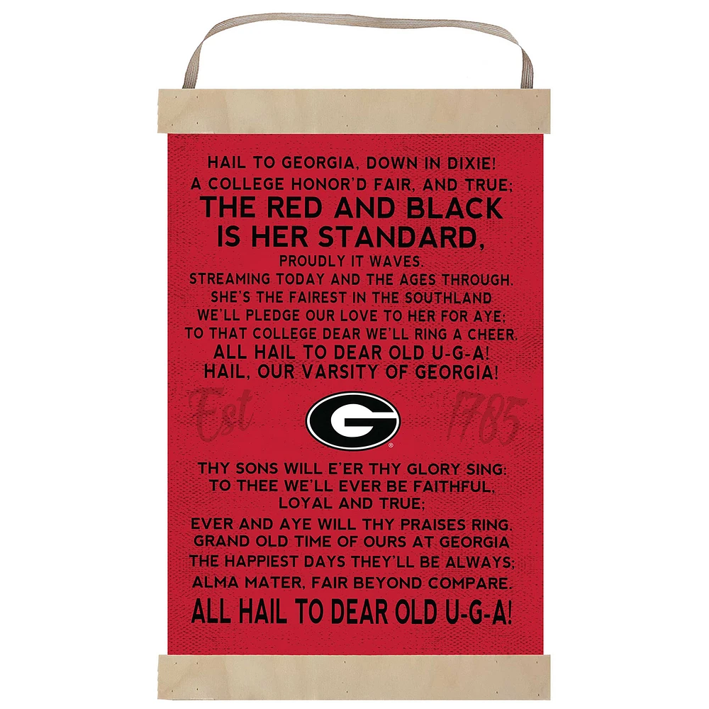 Georgia Bulldogs Fight Song Banner Sign