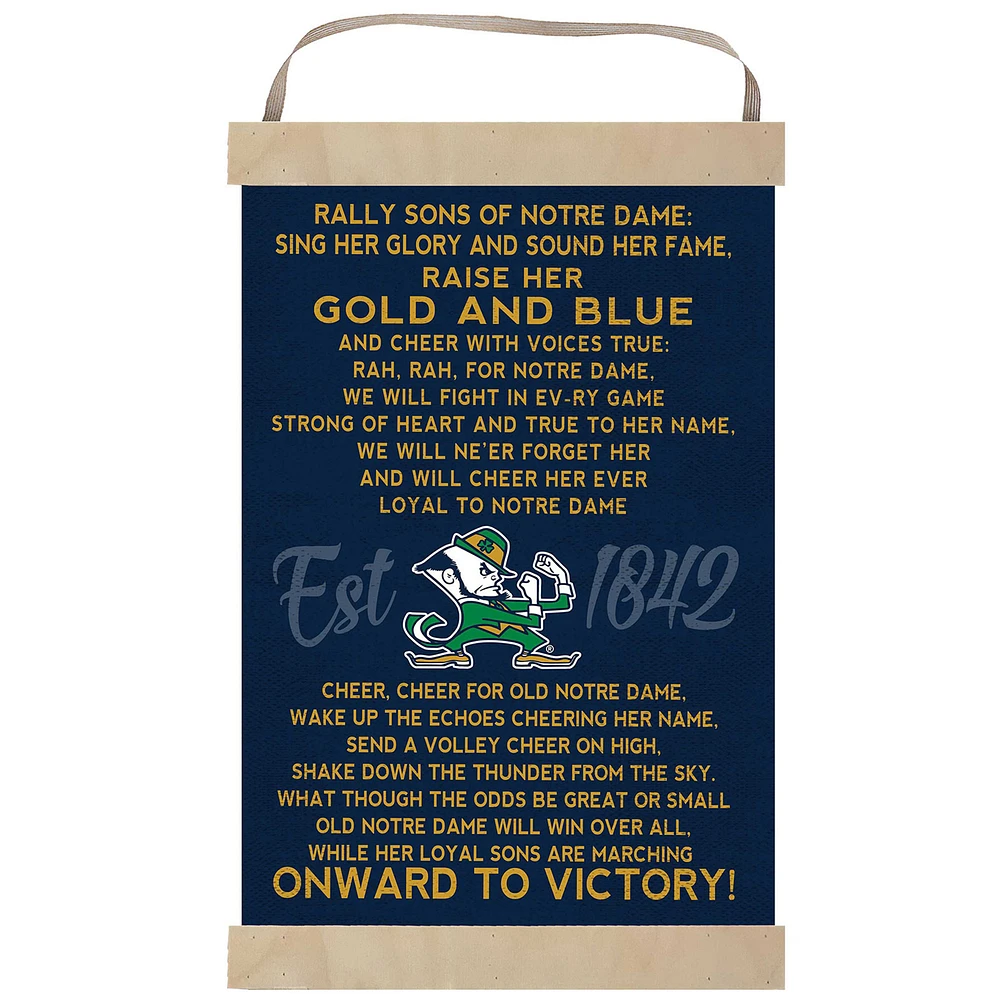 Notre Dame Fighting Irish Fight Song Banner Sign