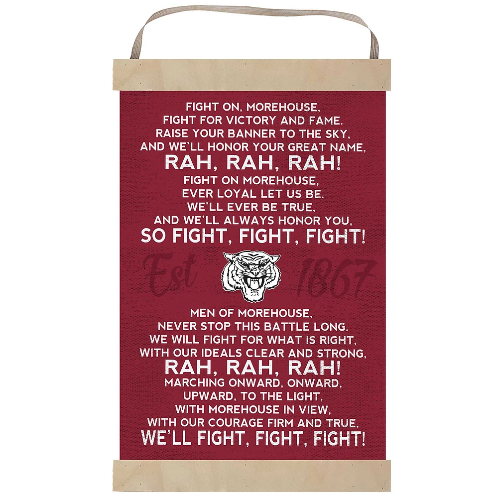 Morehouse Maroon Tigers Fight Song Banner Sign