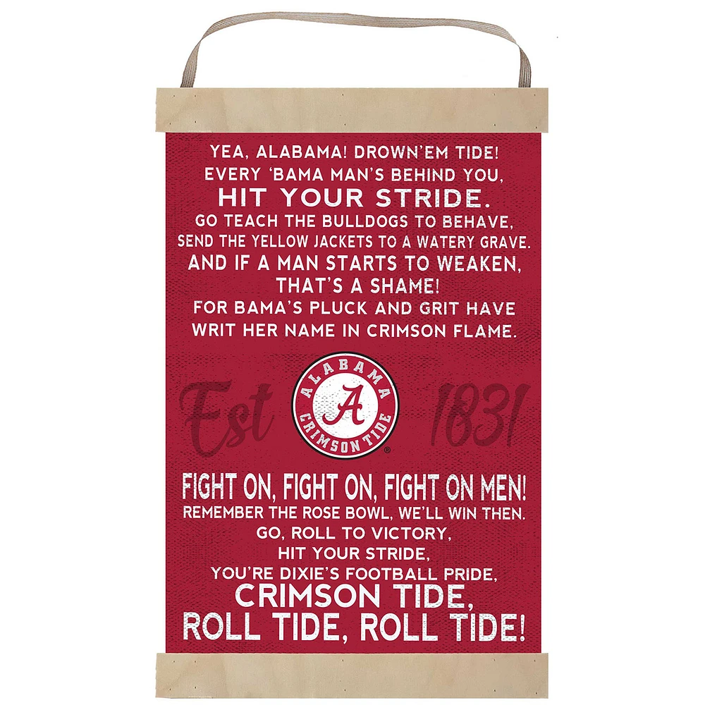 Alabama Crimson Tide Fight Song Banner Sign