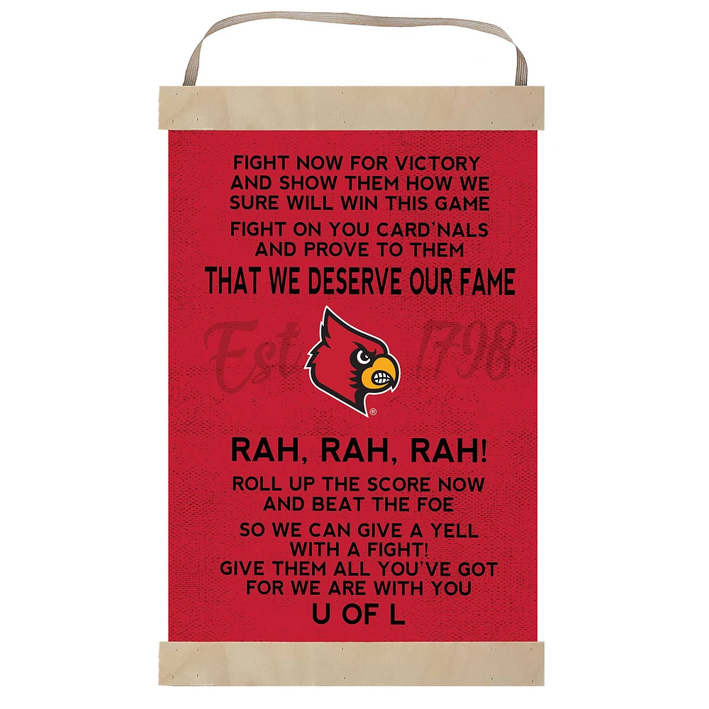 Louisville Cardinals Fight Song Banner Sign