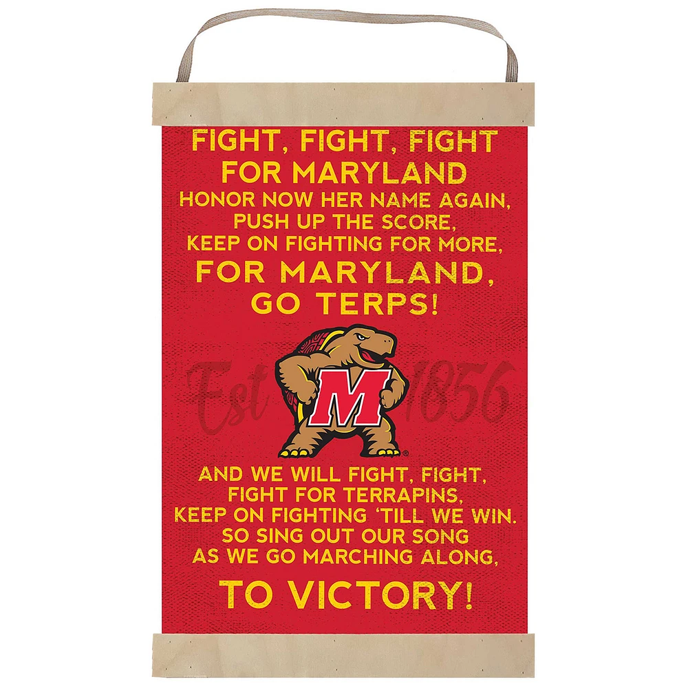 Maryland Terrapins Fight Song Banner Sign