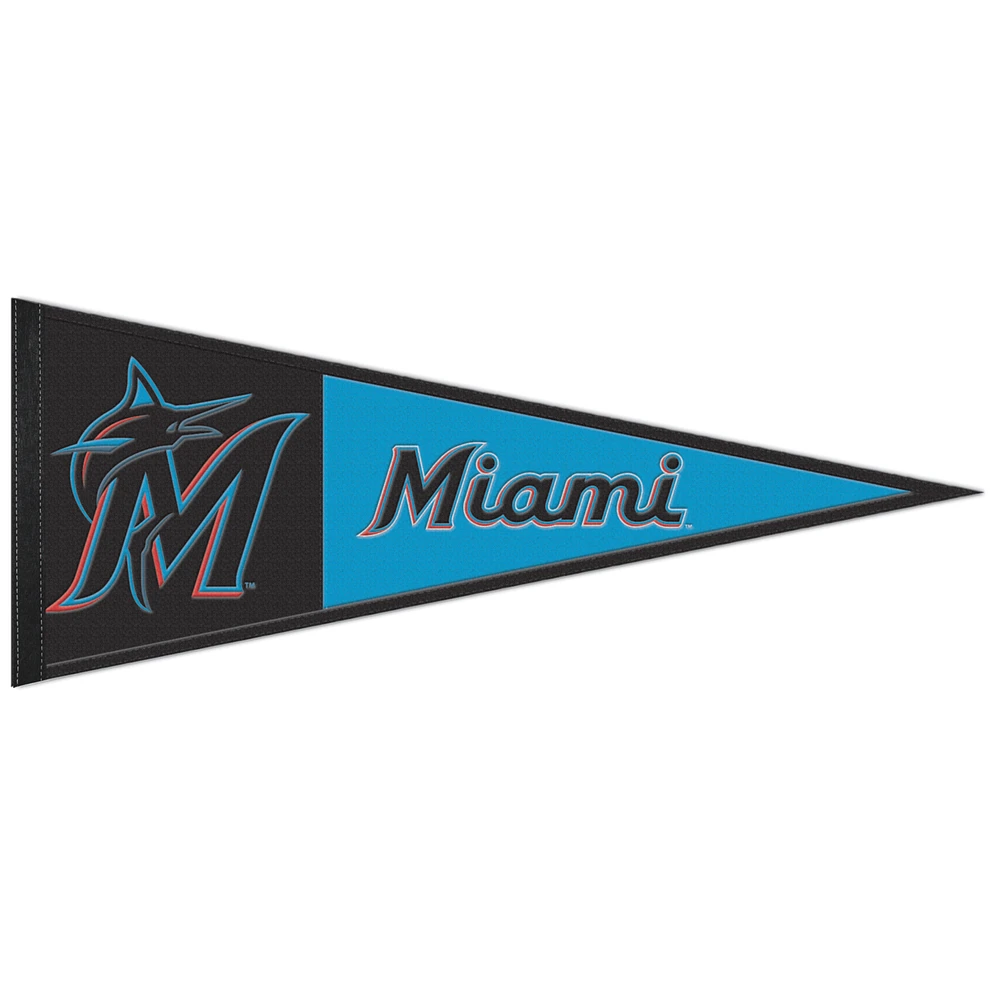 WinCraft Miami Marlins 13" x 32" Wool Primary Logo Pennant