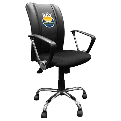 Black Golden State Warriors Team Curve Task Chair