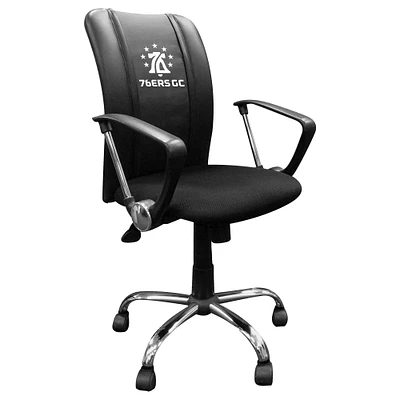 Black 76ers GC Logo Curve Task Chair
