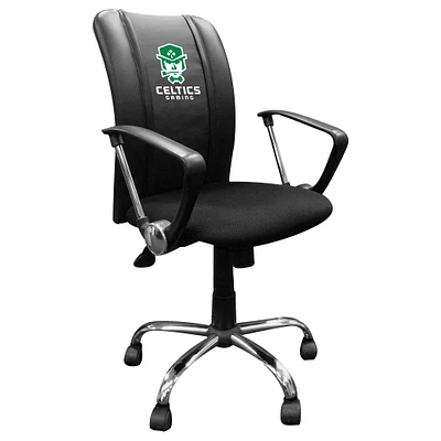 Black Celtics Crossover Gaming Curve Task Chair