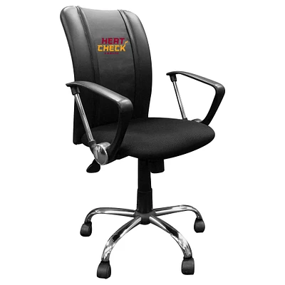 Black Heat Check Gaming Team Curve Task Chair