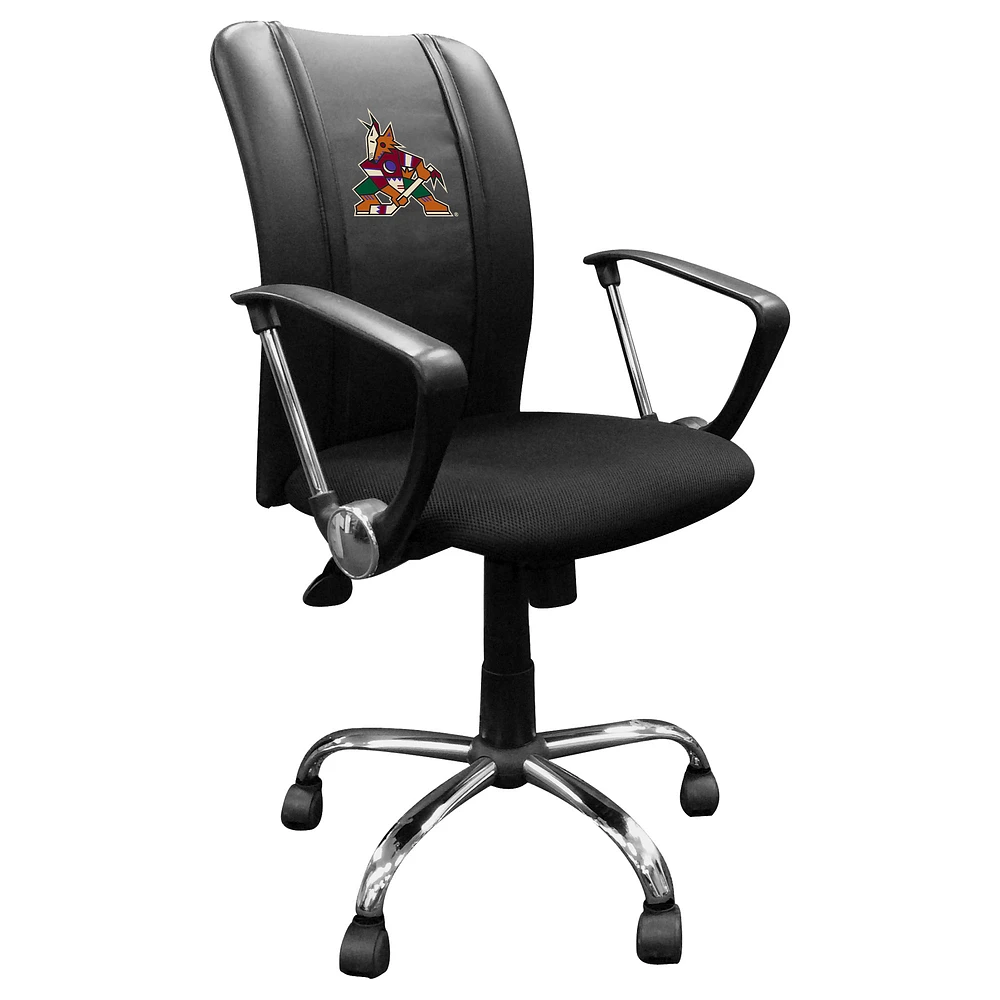 Black Arizona Coyotes Curve Task Chair