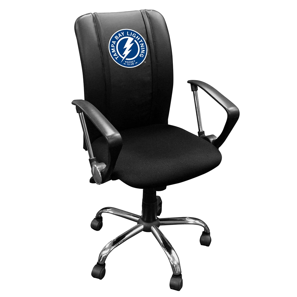 Black Tampa Bay Lightning Logo Curve Task Chair
