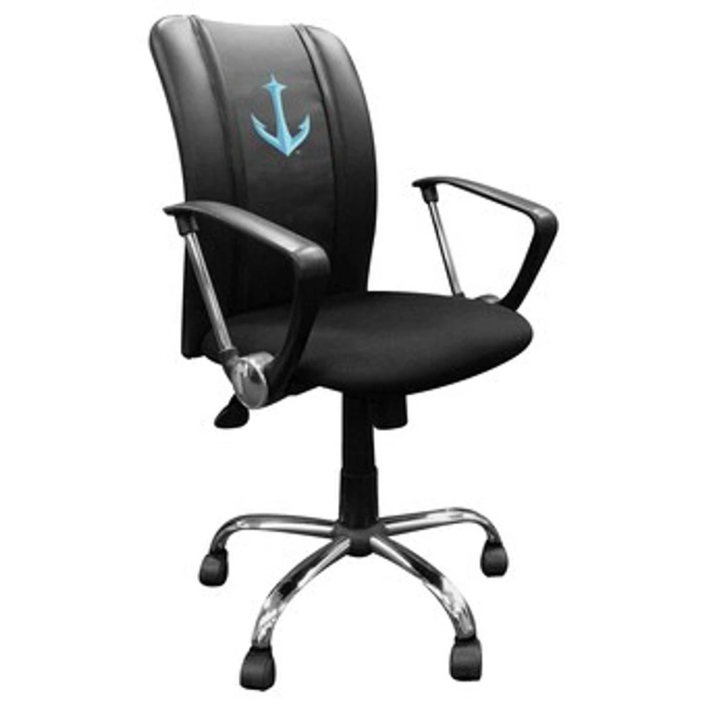 Black Seattle Kraken Logo Curve Task Chair