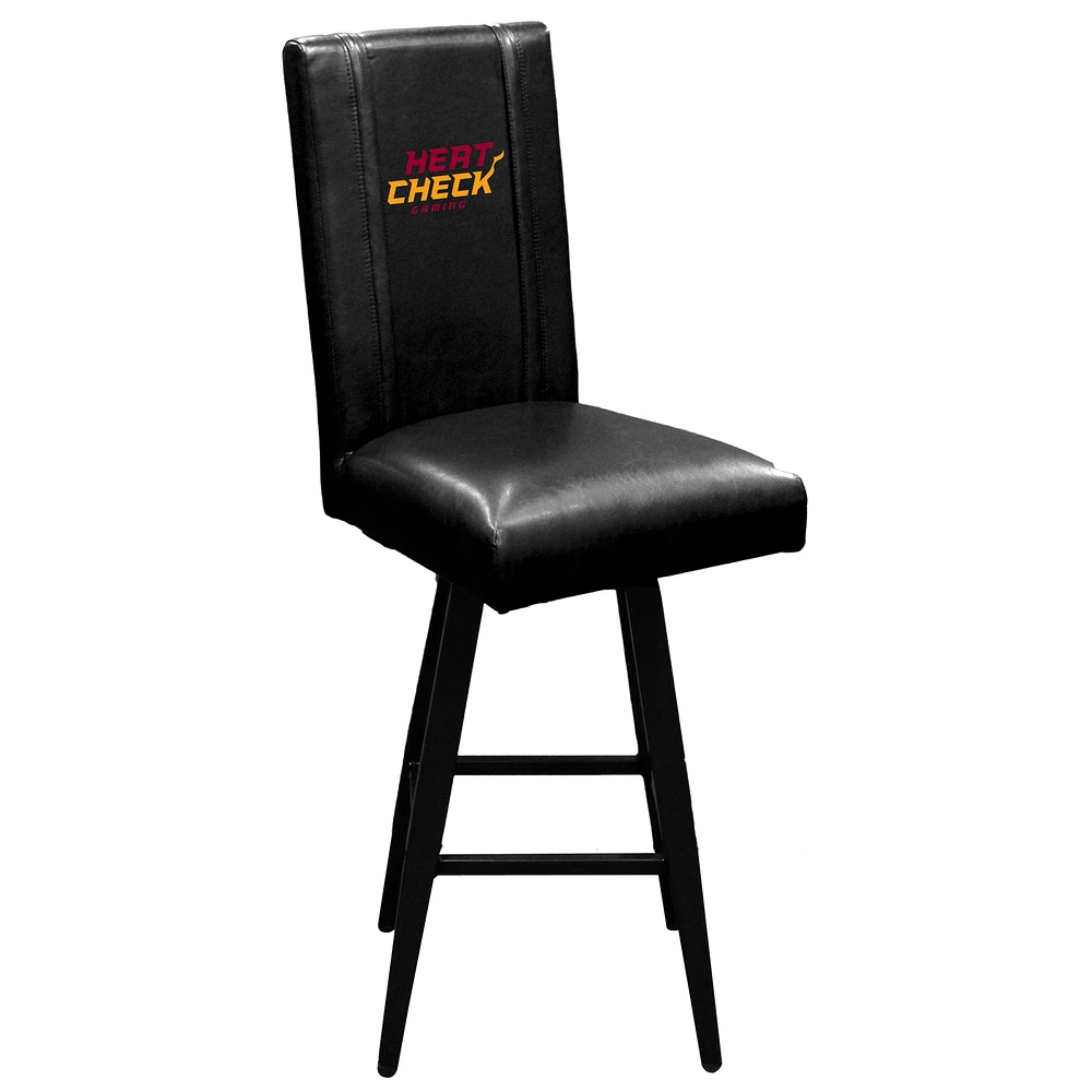 Black Heat Check Gaming Team Swivel Bar Stool 2000