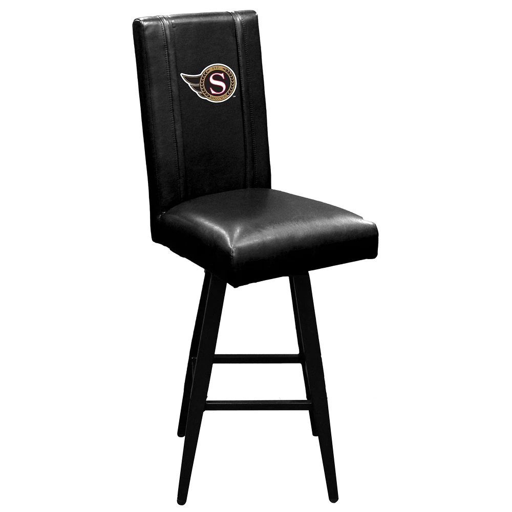 Black Ottawa Senators Logo Swivel Bar Stool 2000