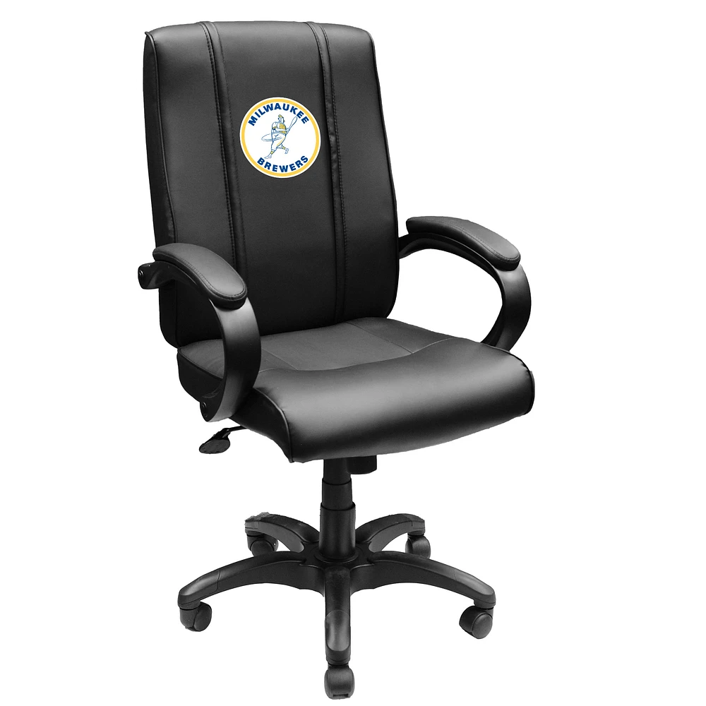 Black Milwaukee Brewers Team Logo Office Chair 1000
