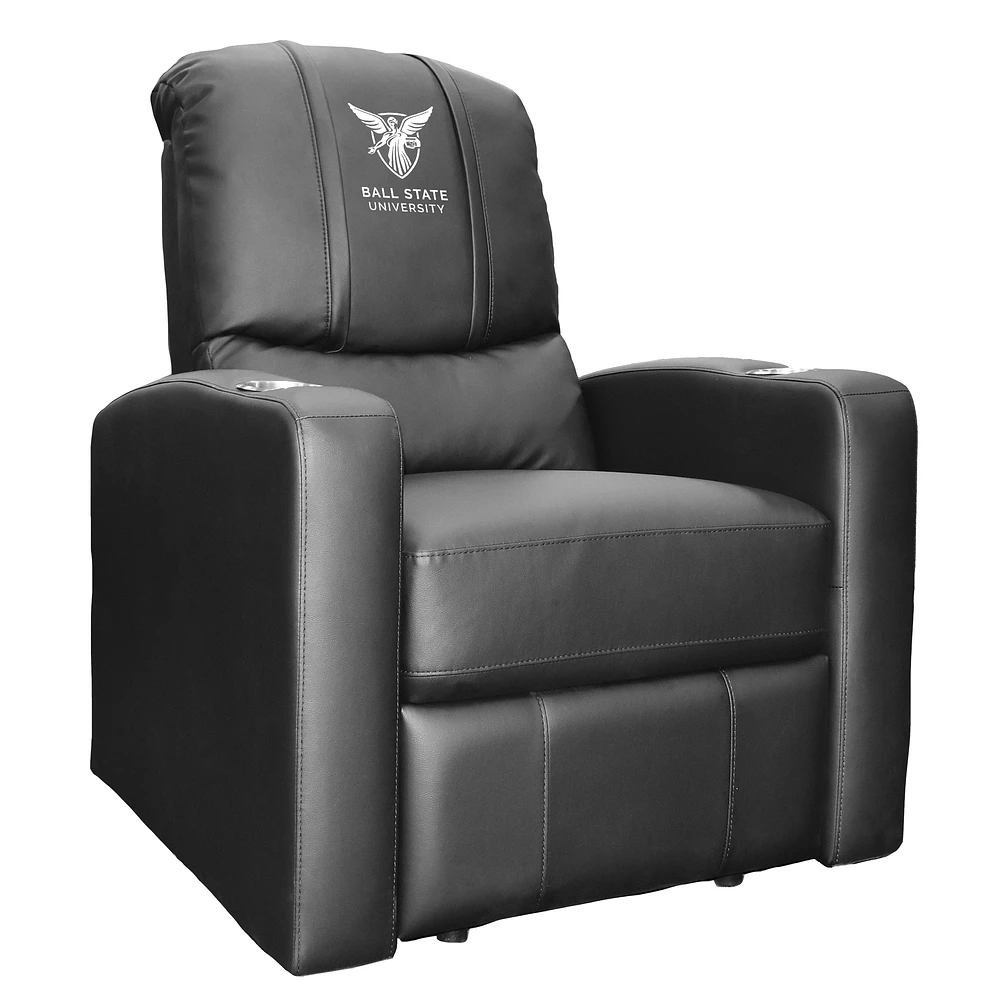 Black Ball State Cardinals Logo Stealth Manual Recliner