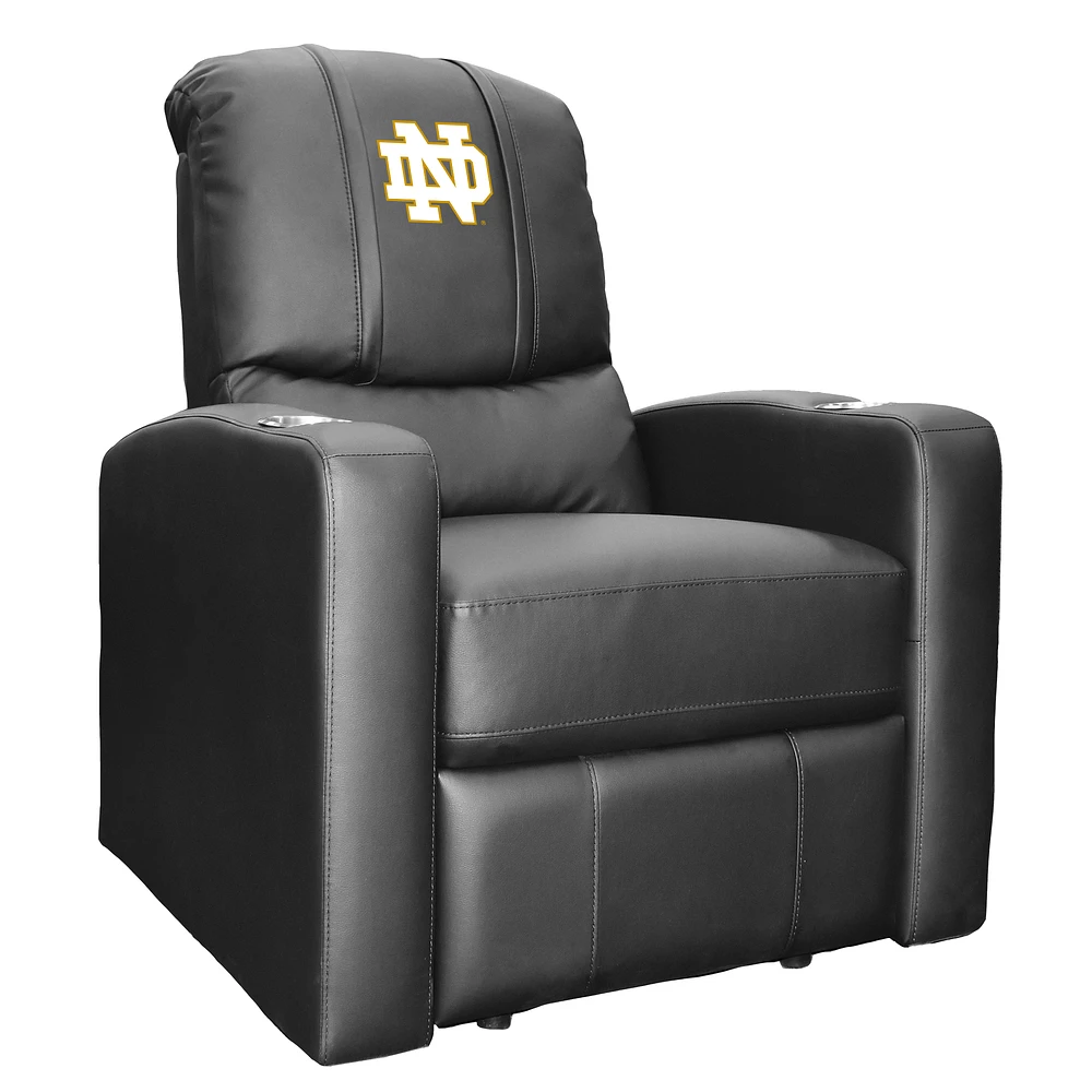 Black Notre Dame Fighting Irish Logo Stealth Manual Recliner