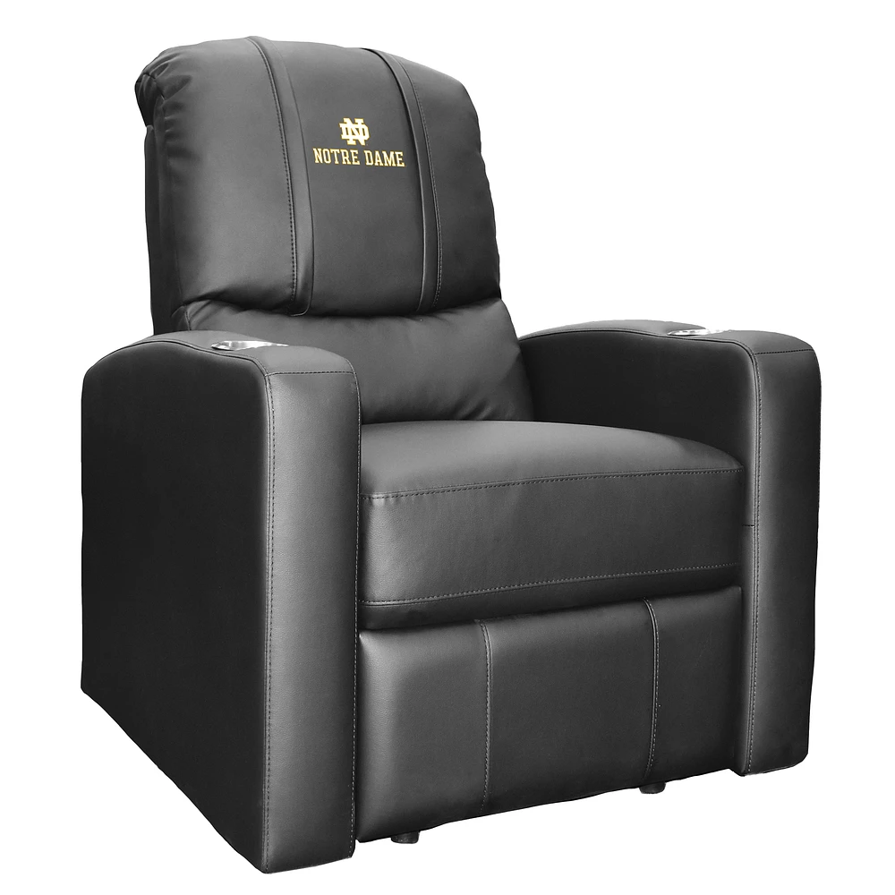 Black Notre Dame Fighting Irish Team Logo Stealth Manual Recliner