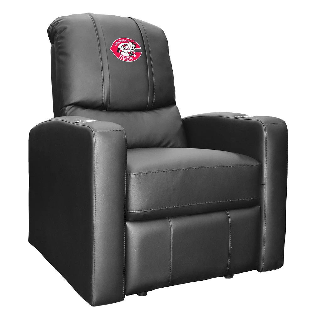Black Cincinnati Reds Stealth Manual Recliner