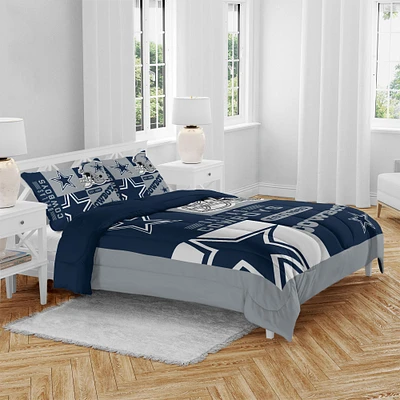 Dallas Cowboys Block Logo Three Piece Full/Queen Bed Set