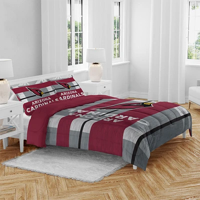 Arizona Cardinals Heathered Stripe 3-Piece Full/Queen Bed Set