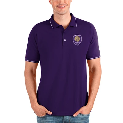 Men's Antigua Purple Orlando City SC Solid Pique Polo