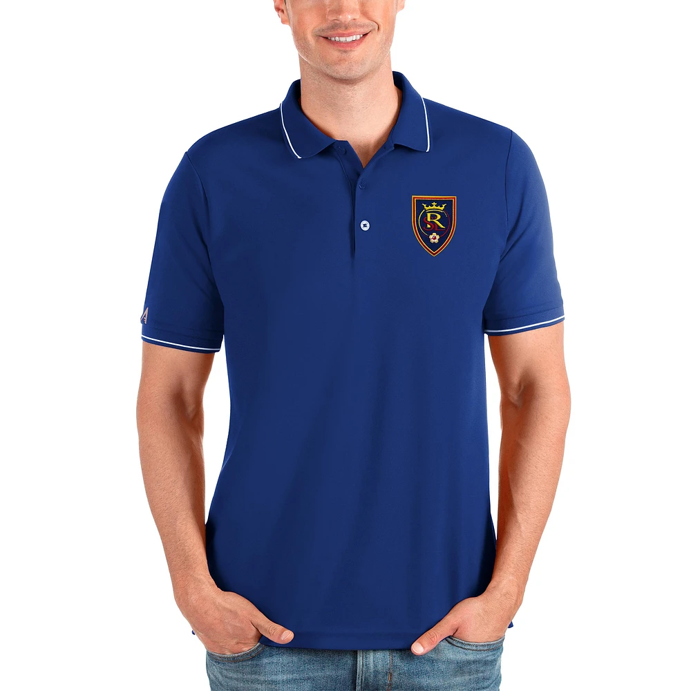 Men's Antigua Royal Real Salt Lake Solid Pique Polo