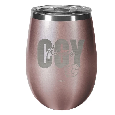 Calgary Flames 10oz. Rose Gold Wine Tumbler