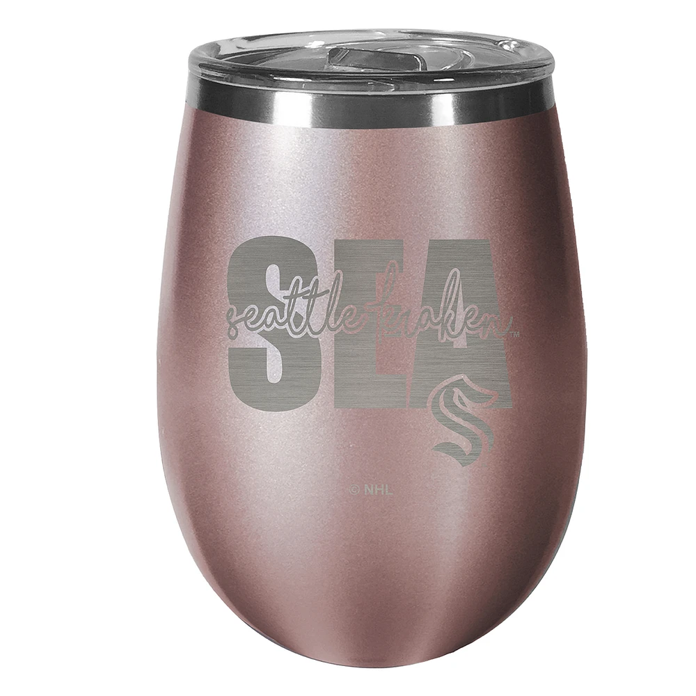 Seattle Kraken 10oz. Rose Gold Wine Tumbler