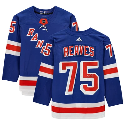 Ryan Reaves Blue New York Rangers Autographed adidas Authentic Jersey