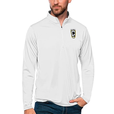 Men's Antigua Columbus Crew Tribute Quarter-Zip Pullover Top