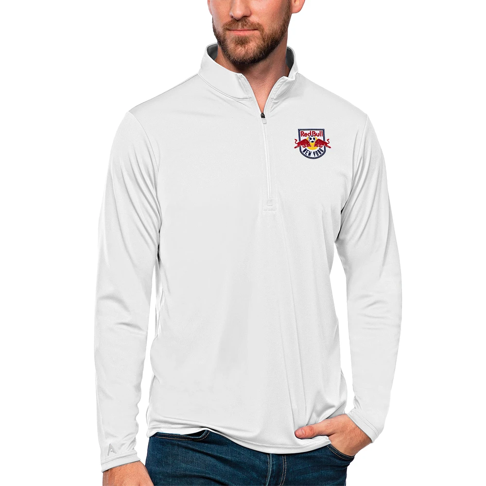 Men's Antigua New York Red Bulls Tribute Quarter-Zip Pullover Top