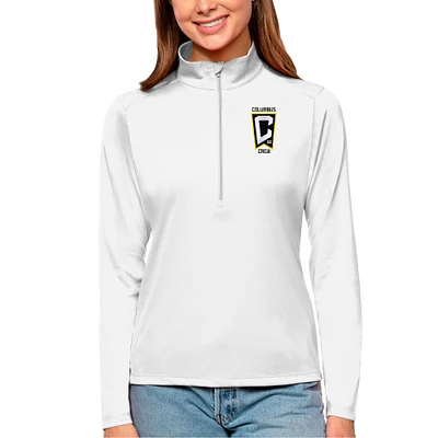 Women's Antigua Columbus Crew Tribute Quarter-Zip Pullover Top