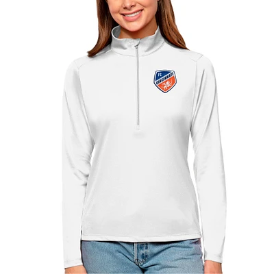 Women's Antigua FC Cincinnati Tribute Quarter-Zip Pullover Top