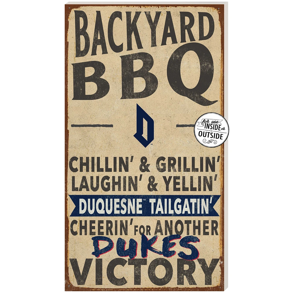 Brown Duquesne Dukes 11'' x 20'' Indoor/Outdoor BBQ Sign