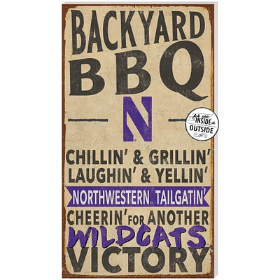 Brown Northwestern Wildcats 11'' x 20'' Indoor/Outdoor BBQ Sign