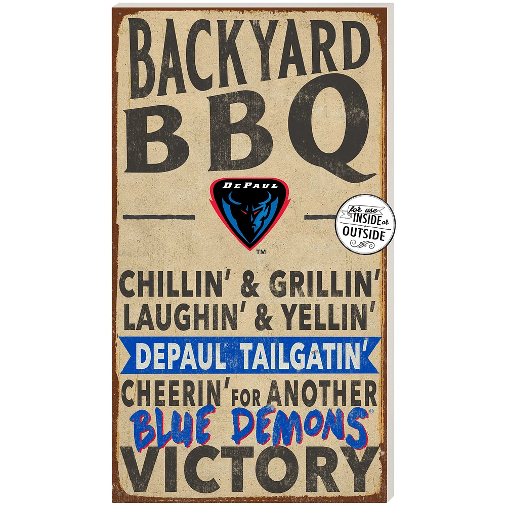 Brown DePaul Blue Demons 11'' x 20'' Indoor/Outdoor BBQ Sign