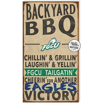 Brown Florida Gulf Coast Eagles 11'' x 20'' Indoor/Outdoor BBQ Sign