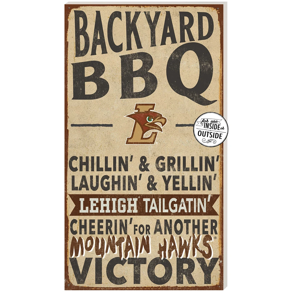 Brown Lehigh Mountain Hawks 11'' x 20'' Indoor/Outdoor BBQ Sign