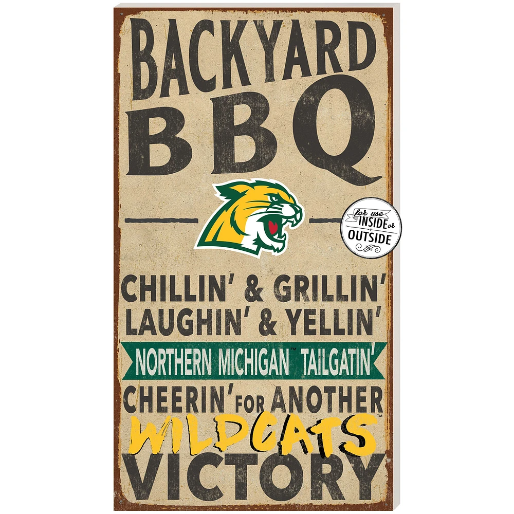 Brown Northern Michigan Wildcats 11'' x 20'' Indoor/Outdoor BBQ Sign