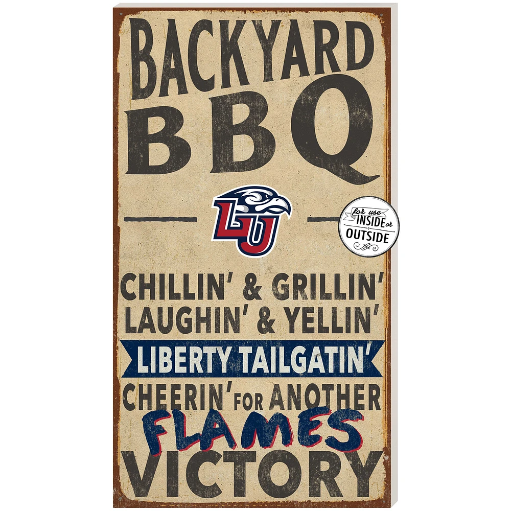 Brown Liberty Flames 11'' x 20'' Indoor/Outdoor BBQ Sign